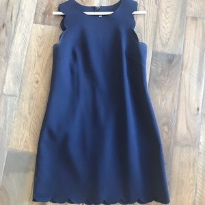 J Crew scalloped shift dress